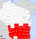 Wisconsin Disaster Area Map